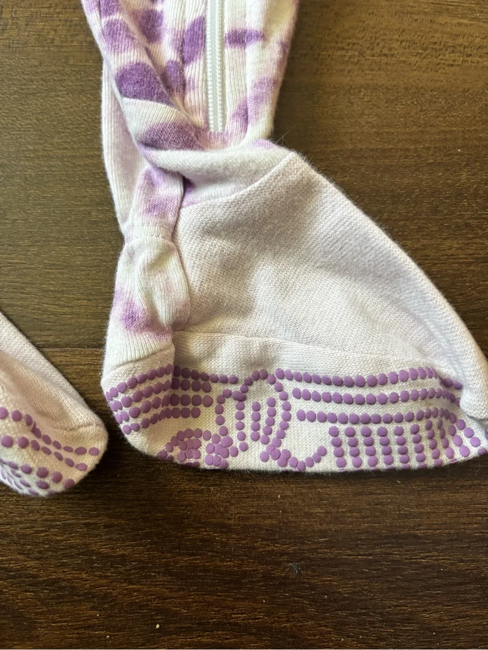Burt's Bees Baby Purple Tie-Dye Footed One-Piece Pajamas